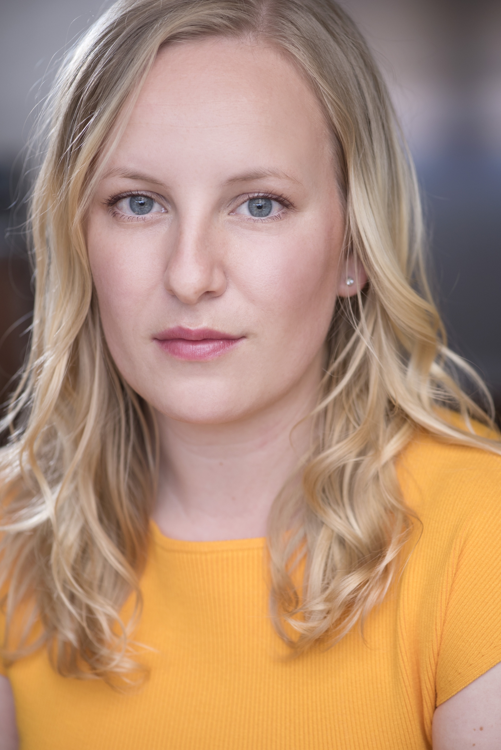 Chloe Greenfield Blonde Actor Yellow Shirt Main Headshot